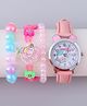 Babyhug Analog Watch with Bracelets & Mermaid Print - Multicolor