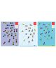 Youva Long Book A4 Size Combo of 3 Books Sportster - Purple Blue