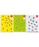 Youva Long Book A4 Size Combo of 3 Books Sportster - Yellow Green Blue