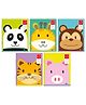 Youva Note Book Regular Size Combo of 5 Books Cuddlies Series - Multicolor