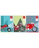 Youva Note Book Jumbo Size Combo of 3 Books Free Will Series - Green Blue