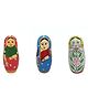 Funwood Games Multi-color Wooden Traditional Nesting Doll Set of 3  Assorted Color
