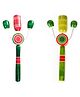 Funwood Games Roc-Toc Rattle Wooden Toy For Toddlers Set of 2 - Assorted Color