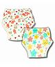 Kindermum Organic Cotton Padded Underwear for Babies 1-3Y within 11-15 Kgs | Potty Training Pants| Non Messy Diaper Free Time | Pack of 2 |  Star Fish