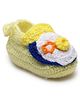 MayRa Hand Knitted Woven Designed Booties - Yellow