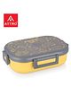 Attro Food Time Stainless Steel  Airtight & Leak Proof Lunch Box - Grey & Yellow