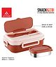 Attro Snackpro Lunch Box Airtight & Leak Proof Containers with Fork - Peach