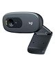 Logitech C270 Digital HD Webcam with Widescreen HD Video Calling HD Light Correction Noise Reducing Mic for Skype FaceTime Hangouts WebEx PC Mac Laptop MacBook Tablet - Black HD 720p 30fps