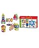 Oskart 3D Mag-Magic Creativity Magnetic Building Blocks Magic Play Stacking Set for Brain Development Educational Learning Puzzle Game with Music & Light for Kids Multicolor - 52 Pieces