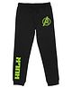 Wear Your Mind Avengers Super Heroes Featuring Hulk Text Placement Printed Unisex Joggers - Black