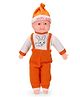 Kids Zone Laughing Doll Bunny Print Orange White - Height 47 cm