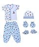 LuvLap Newborn Baby Cotton Gift Set, 5 Items, 0-1M, Multicolour