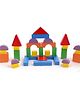 OpaToys Premium Wooden Basic Shapes Building Blocks Stacking Set for Kids, Multicolour - 36 Pieces-Developmental Toy - 2 Years+