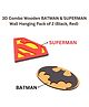 OpaToys 3D Wooden Wall Decor  - Superman and Batman  Symbol. (2 Pieces)