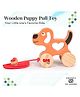 OpaToys Wooden Push & Pull along Toy - Jimmy Puppy(Dog) (1 pcs) I 12 months+