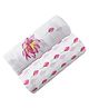 Malabar Baby Organic Swaddle Set Enchanted Garden Lotus Pack of 2 - Pink