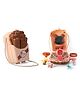 Rising Step Hand Purse Shape Lovely Pets Shop - Brown