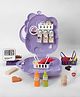 Rising Step Animal Shape Back Pack Food Shopping 27 pieces Set - Purple