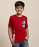 Kidsville DC Comics Super Heroes Featuring Half Sleeves Superman Printed Tee  - Red