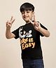 Kidsville Looney Tunes Featuring Half Sleeves Bugs Bunny Printed Tee  - Black