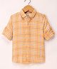 Jash Kids Cotton Woven Full Sleeves Checkered Shirt - Yellow