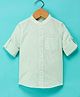 Jash Kids Cotton Woven Full Sleeves Striped Shirt - Green