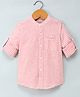 Jash Kids Cotton Woven Full Sleeves Striped Shirt - Pink