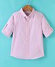 Jash Kids Full Sleeves Cotton Striped Shirt - Pink