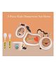 SCHOOLISH HORSE  Design 5Pcs Bamboo Kids Dinnerware Set   COLOR MAY VARY
