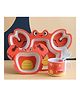 SCHOOLISH Crab  Design 5Pcs Bamboo Kids Dinnerware Set   COLOR MAY VARY