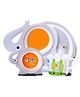 SCHOOLISH ELEPHANT  Design 5 Pieces Set Bamboo Kids Dinnerware Set  Children Dishes  Food Plate Bowl Mug Spoon Fork Set Dishware Cartoon Tableware Dishwasher Safe Kids Healthy Mealtime BPA Free Pack of 1 (Color May Vary)