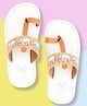 The Madras Trunk Unisex Elephant Printed Casual Sandals - White
