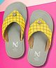 The Madras Trunk Unisex Graph Checked Design Casual Sandal - Grey & Yellow