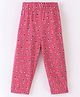 Fido Cotton Jersey Knit Full Length Leggings Floral Print - Fuchsia