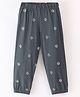 Fido Cotton Jersey Full Length Legging With Floral Print - Grey