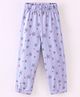 Fido Cotton Jersey Full Length Legging With Floral Print - Purple