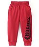 Fido Cotton Jersey Full Length Lounge Pant With Hockey Print - Red
