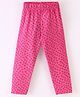 Fido Cotton Jersey Full Length Legging With Floral Print - Pink