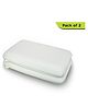 Cushows Memory Foam Classic  Pillow For Back & Side Sleepers With  Medium  Size PACK OF 2  - White