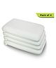 Cushows Memory Foam Classic  Pillow For Back & Side Sleepers With  Medium  Size PACK OF 4  - White