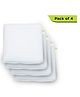 Cushows Memory Foam Decorative Square Cushion For Sofa, Chair, Bed, Couch & Car PACK OF 4 - White