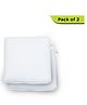 Cushows Memory Foam Decorative Square Cushion PACK OF 2 - White