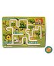 Mini Leaves Farm Wooden Maze Game Finding The Path Game for Kids - Multicolor