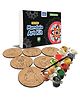 Mini Leaves Paint Your Own Mandala Art Coasters DIY Painting Craft Kit for Kids and Adults Set of 6