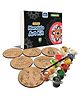 Mini Leaves Paint Your Own Mandala Art Coasters DIY Painting Craft Kit Set of 6 - Multicolor