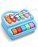 Xylophone Cum Piano with 5 Multicolored Keys- Blue