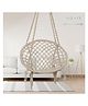 Faburaa Cotton Hanging Swing Chair for Kids with Free Hanging Accessories- Off White