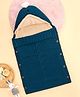 Yellow Apple Hooded Blanket Sleeping Bag With Fur - Blue