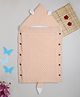Yellow Apple Hooded Blanket Sleeping Bag With Fur - Peach