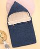 Yellow Apple Hooded Blanket Sleeping Bag With Fur - Blue